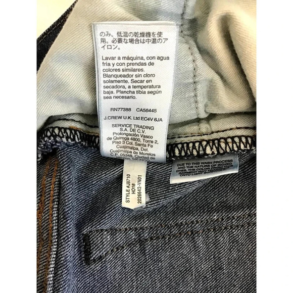 J.Crew Womens Size 34 770 Straight Dark Jean(FLAWS)CROTCH,POCKET - Picture 5 of 14